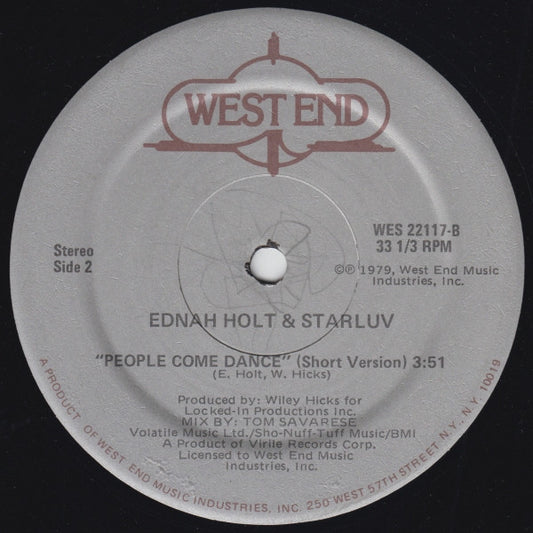 Ednah Holt & Starluv : People Come Dance (12", Single)