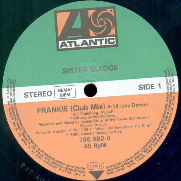 Sister Sledge : Frankie (12", Single)
