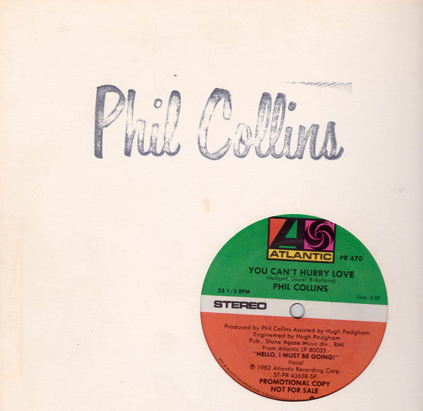 Phil Collins : You Can't Hurry Love (12", Promo)