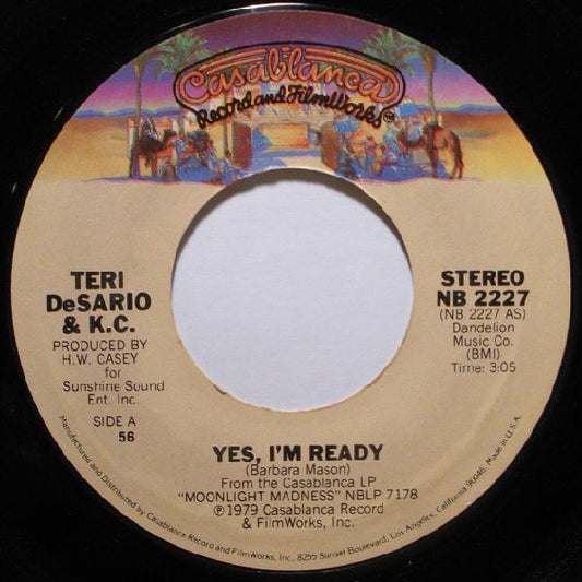 Teri DeSario & K.C.* : Yes, I'm Ready (7", Single, 56 )