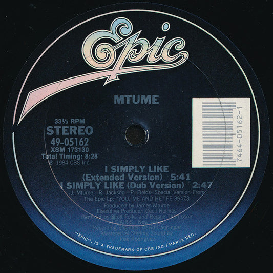 Mtume : I Simply Like (12")