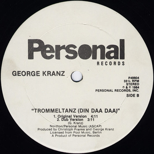 George Kranz : Trommeltanz (Din Daa Daa) (12")