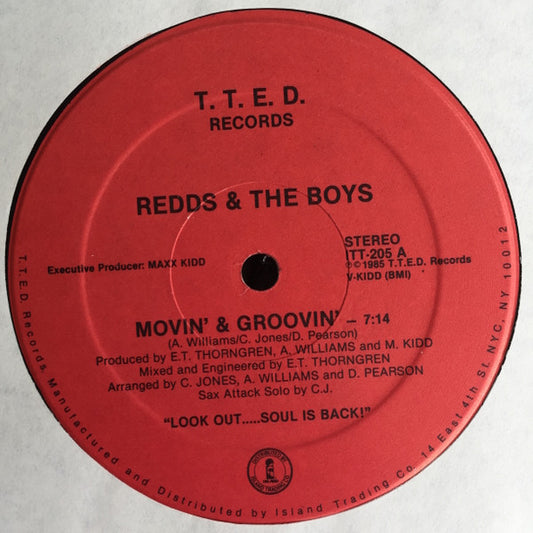 Redds And The Boys : Movin' & Groovin' (12")