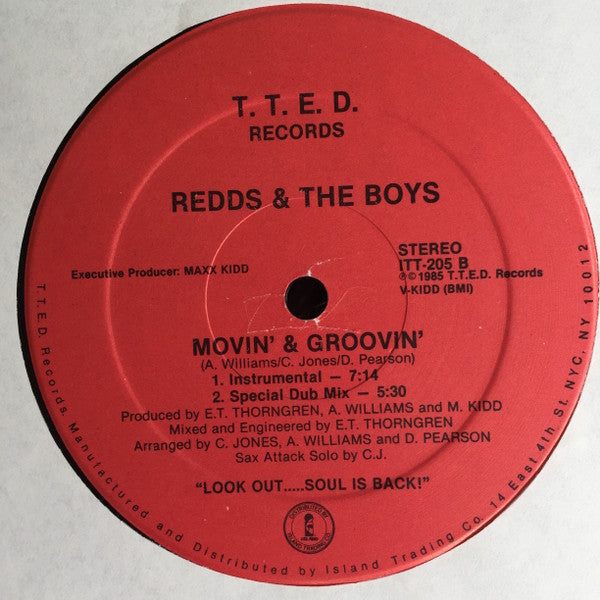 Redds And The Boys : Movin' & Groovin' (12")