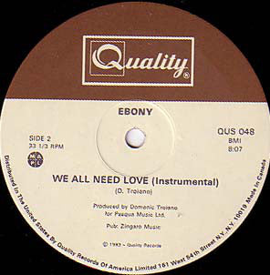 Ebony (2) : We All Need Love (12")
