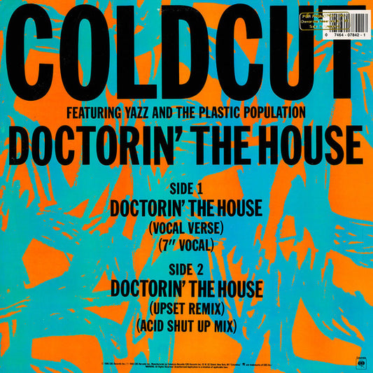 Coldcut Featuring Yazz And The Plastic Population : Doctorin' The House (12")