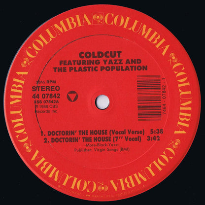 Coldcut Featuring Yazz And The Plastic Population : Doctorin' The House (12")