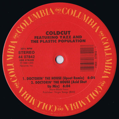 Coldcut Featuring Yazz And The Plastic Population : Doctorin' The House (12")