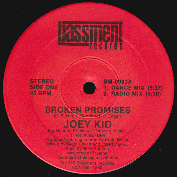 Joey Kid : Broken Promises (12", Red)