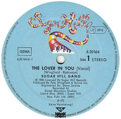 Sugarhill Gang : The Lover In You (12")