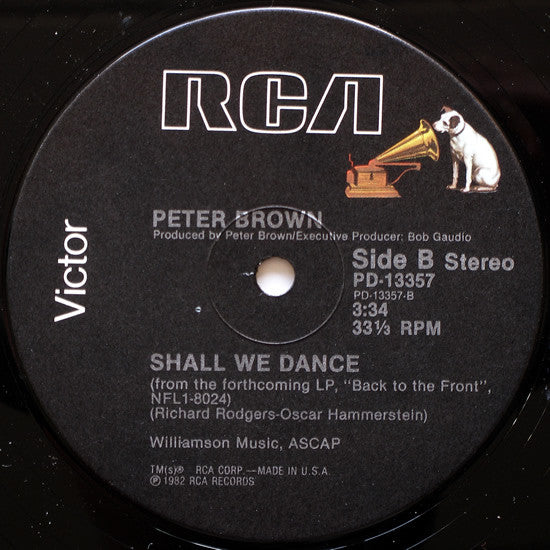 Peter Brown (2) : Baby Gets High / Shall We Dance (12")