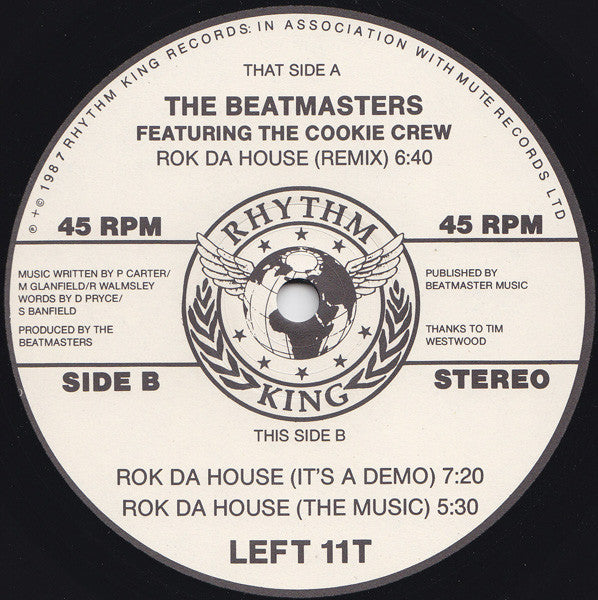 The Beatmasters Featuring The Cookie Crew : Rok Da House (Remix) (12")