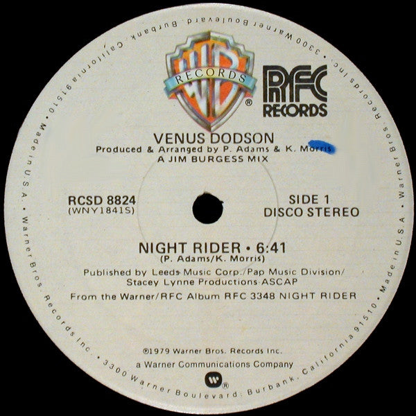 Venus Dodson : Night Rider (12")