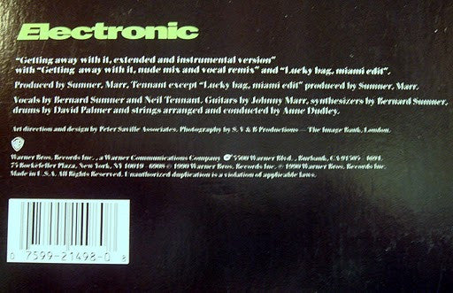 Electronic : Getting Away With It... Specially-Priced Maxi-Single! / Lucky Bag (12", Maxi, Spe)