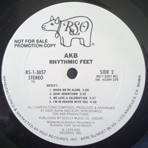 AKB : Rhythmic Feet (LP, P/Mixed, Promo)