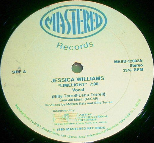 Jessica Williams : Limelight (12")