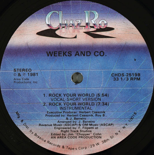 Weeks & Co. : Rock Your World (12")