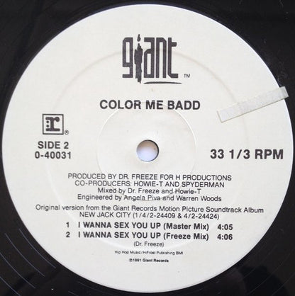 Color Me Badd : I Wanna Sex You Up (12", Maxi)