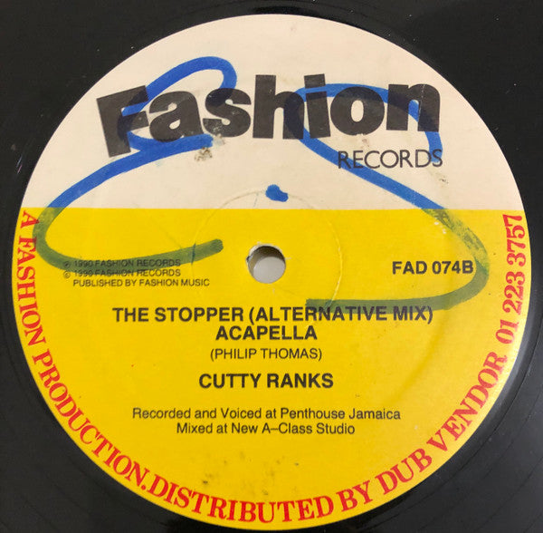 Cutty Ranks Sticker Disco de Vinil - Importado - Cutty Ranks : The Stopper (12