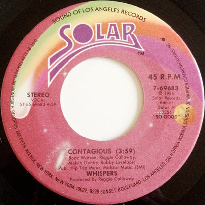The Whispers : Contagious (7")