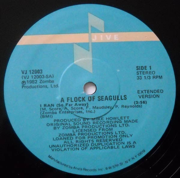 A Flock Of Seagulls : Flockin' Around (12", Promo)