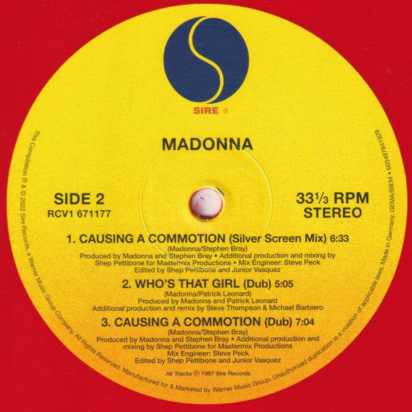 Madonna : Who's That Girl (Super Club Mix) (12", EP, RSD, Comp, Ltd, Red)