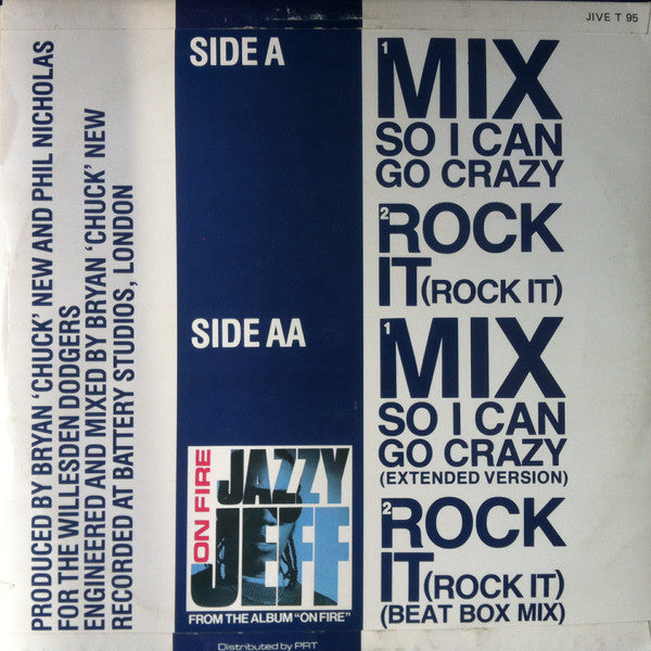 Jazzy Jeff : Mix So I Can Go Crazy (12")