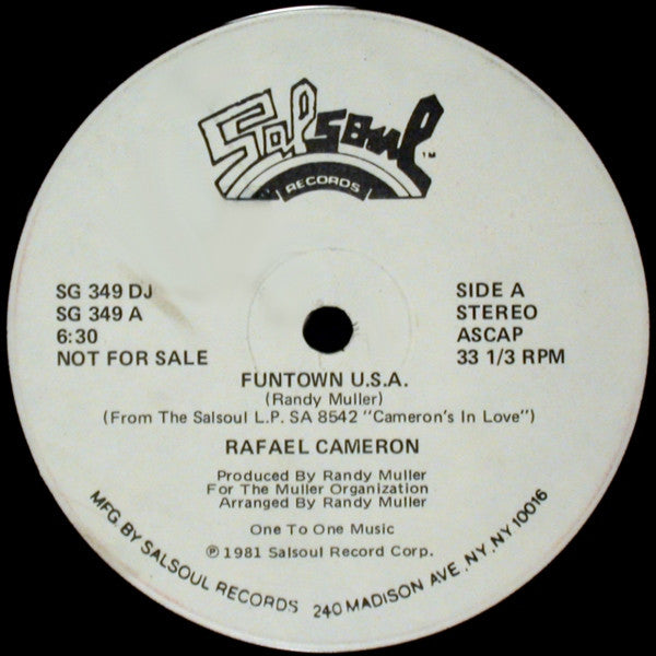 Rafael Cameron : Funtown U.S.A. (12", Single, Promo)