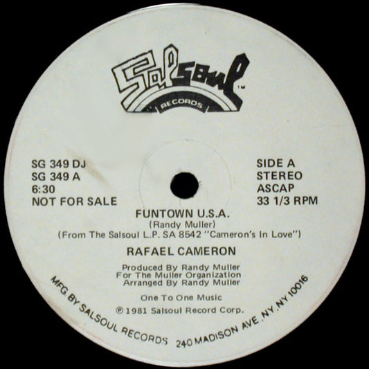 Rafael Cameron : Funtown U.S.A. (12", Single, Promo)