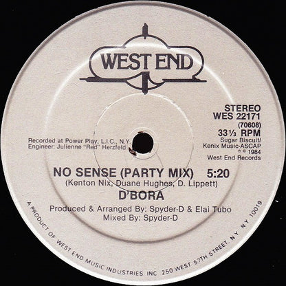 D'Bora : No Sense (12")