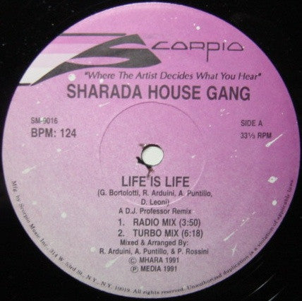 Sharada House Gang : Life Is Life (12")