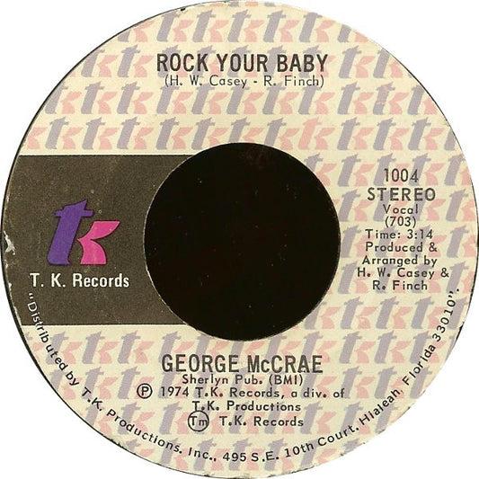 George McCrae : Rock Your Baby (7", Single, Styrene, PRC)