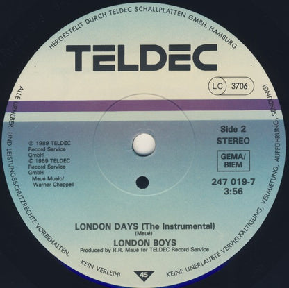 London Boys : London Nights (7", Single, Sol)