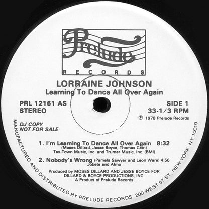 Lorraine Johnson : Learning To Dance All Over Again (LP, Album, Promo)