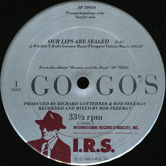 Go-Go's : Our Lips Are Sealed (12", Promo)