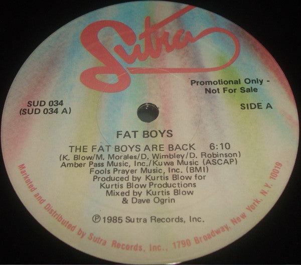 Fat Boys : The Fat Boys Are Back (12", Promo)