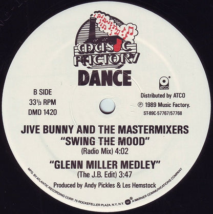 Jive Bunny And The Mastermixers : Swing The Mood (12", Promo)