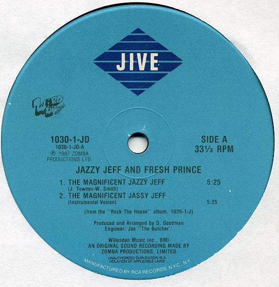 Jazzy Jeff And Fresh Prince* : The Magnificent Jazzy Jeff (12")