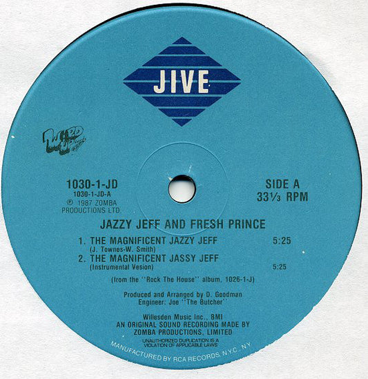 Jazzy Jeff And Fresh Prince* : The Magnificent Jazzy Jeff (12")