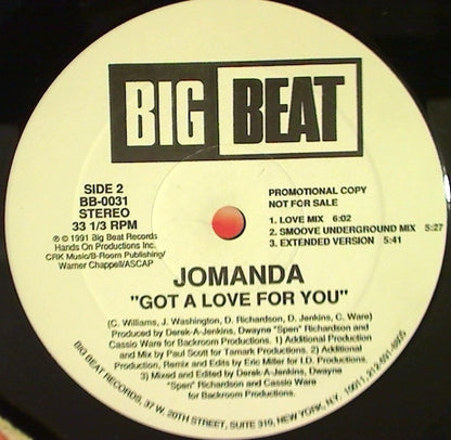 Jomanda : Got A Love For You (12", Promo)