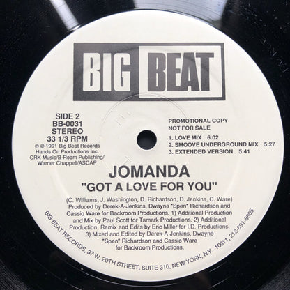 Jomanda : Got A Love For You (12", Promo)