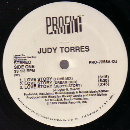 Judy Torres : Love Story (12", Single, Promo)