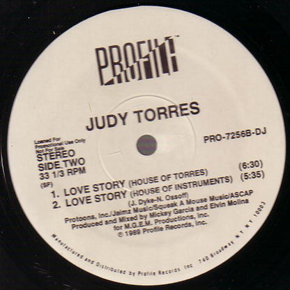 Judy Torres : Love Story (12", Single, Promo)