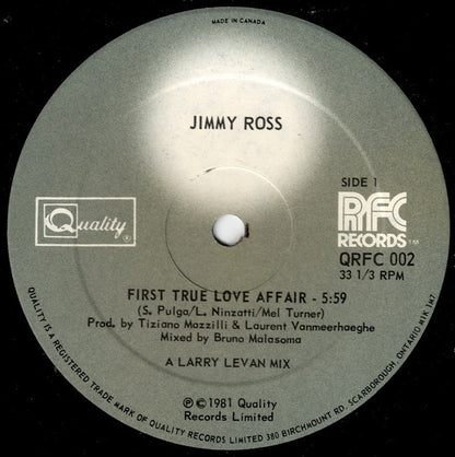 Jimmy Ross : First True Love Affair (12")
