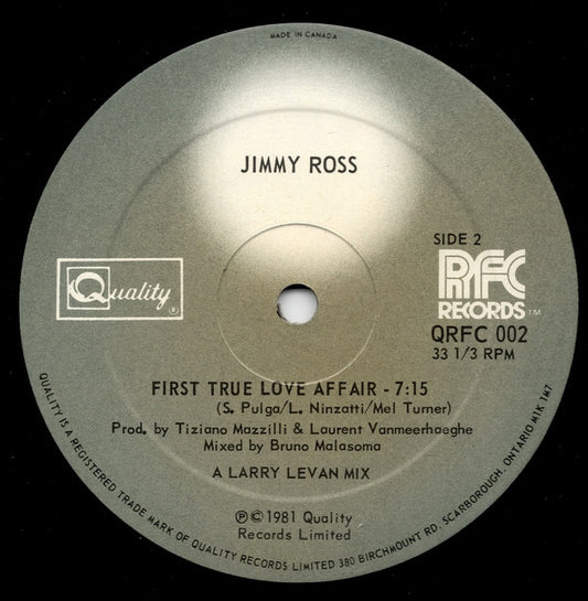 Jimmy Ross : First True Love Affair (12")