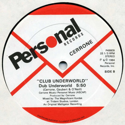 Cerrone : Club Underworld (12", Single)