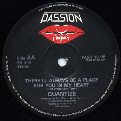 Quantize : Stop! In The Name Of Love / There'll Always Be A Place For You In My Heart (12")