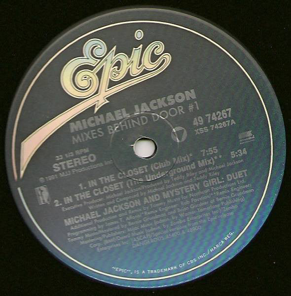 Michael Jackson : In The Closet (Mixes Behind Door #1) (12", Single)