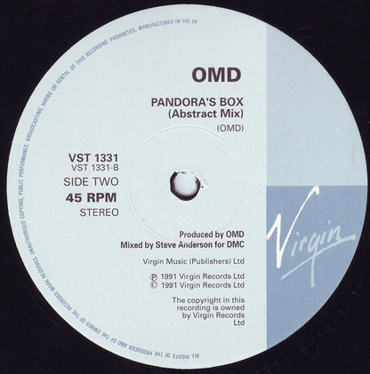 Orchestral Manoeuvres In The Dark : Pandora's Box (12", Single)