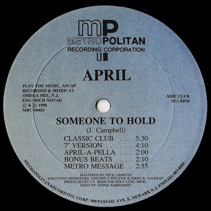 April (2) : Someone To Hold (12", RP)